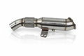 Car exhaust pipe with REEM M logo on a white background
